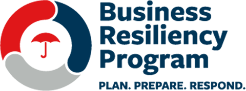 Business Resiliency Program logo. Plan. Prepare. Respond.