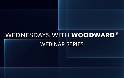 Picture of a slideshow titled \"Wednesdays with Woodward. A Webinar Series.\"
